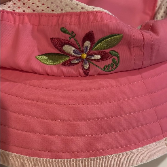 Pink Floral Infant/Baby Bucket Sun Hat made by Sun Day Afternoons UPF 50+ - Picture 3 of 6